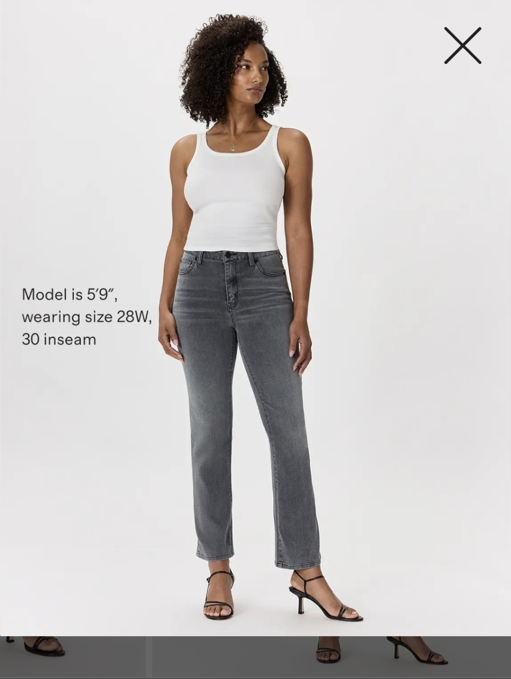 Quince Straight-Leg Women’s Jeans in Gray Wash